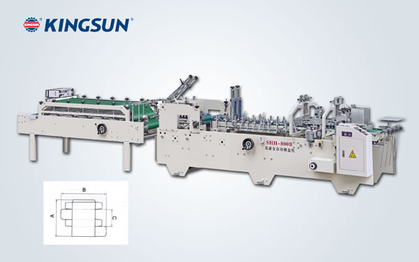 Máquina pegadora automática de cajas de papel con preplegado SHH-800A